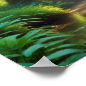 美しい景観パノラミックリバー自然カーム ポスター (角)