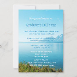 美しい景観写真撮影の卒業 招待状