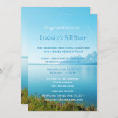 美しい景観写真撮影の卒業 招待状 (正面/裏面)