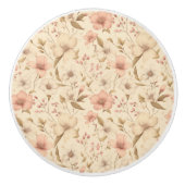 美しい暖かいグローのバタースコッチ色 セラミックノブ (正面)