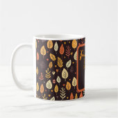 美しい暖かい紅葉 コーヒーマグカップ (左)