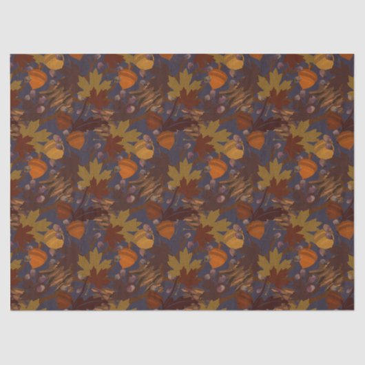 美しい暗い紅葉のアコーンズパインコーン 薄葉紙 (正面)