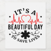 美しい暮らし救の日 ワインラベル (シングルラベル)