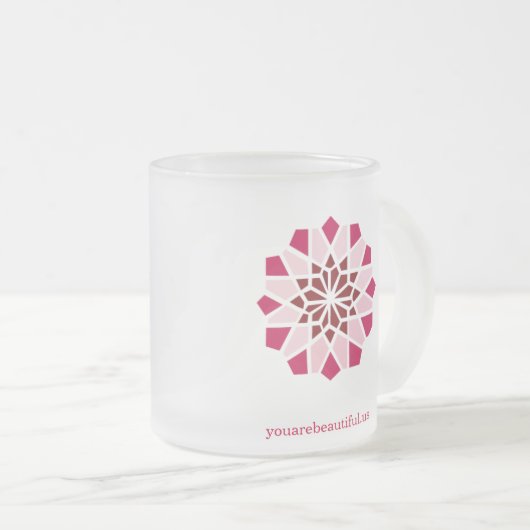 美しい曇らされたマグです フロストグラスマグカップ (正面右)