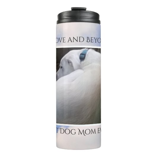 美しい曇り空の最高の犬の母かわい穏やかな青 タンブラー (正面)