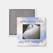 美しい曇り空の最高の犬の母かわい穏やかな青 マグネット (正面/裏面)