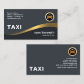 美しい曲がりフェイク金ゴールド波グエレガントレータクシー 名刺 (正面/裏面)