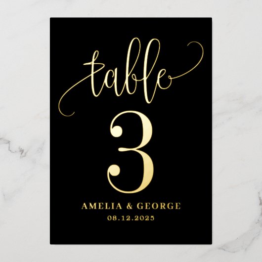 美しい書実在跡表番号カード 箔招待状 (正面)