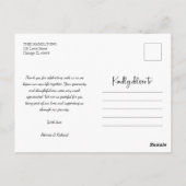 美しい書結婚道の感謝の写真 ポストカード (裏面)