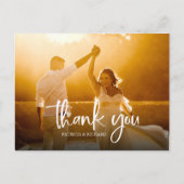 美しい書結婚道の感謝の写真 ポストカード (正面)