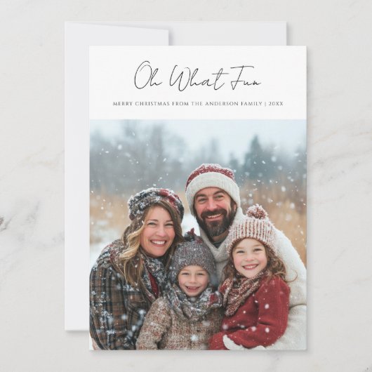 美しい書道ああ何おもしろいクリスマスフォト シーズンカード (正面)