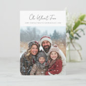 美しい書道ああ何おもしろいクリスマスフォト シーズンカード (スタンド正面)