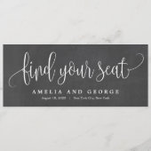 美しい書道あなたの座席カードを見つける メニュー (正面)