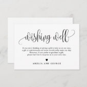 美しい書道の編集可能なカラーウィッシュカードLCC サンキューカード (正面/裏面)