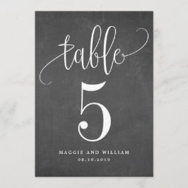 美しい書道テーブル番号カードチョーク 招待状
