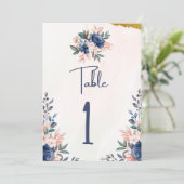 美しい書道テーブル番号カード サンキューカード (スタンド正面)