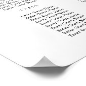 美しい書道フェイク金ゴールドシーティンググラフポスター ポスター (角)