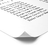 美しい書道座席表のポスター ポスター (角)