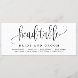 美しい書道座席表カード メニュー