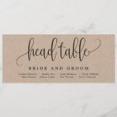 美しい書道座席表カード メニュー (正面)