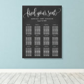 美しい書道座席表キャンバスプリント キャンバスプリント (インサイチュ (ウッドフロア))