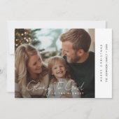 美しい書道神への宗教的栄光の写真 シーズンカード (正面)