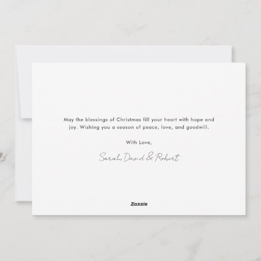 美しい書道神への宗教的栄光の写真 シーズンカード (裏面)