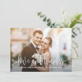 美しい書道編集可能カラーサンキューカード サンキューカード (スタンド正面)