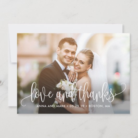 美しい書道編集可能カラーサンキューカード サンキューカード (正面)