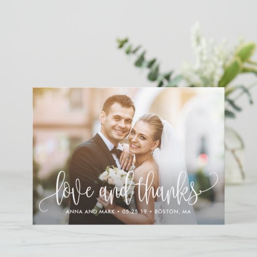 美しい書道編集可能カラーサンキューカード サンキューカード (スタンド正面)