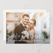 美しい書道編集可能カラーサンキューカード サンキューカード (正面/裏面)