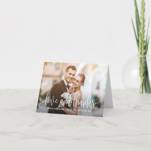 美しい書道編集可能カラーサンキューカード サンキューカード (正面)