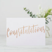 美しい書道金ゴールドバラ「おめでとう」 カード (スタンド正面)