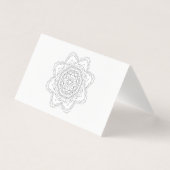 美しい曼荼羅デシングフラワーデザインインディアン効果 名刺 (正面)