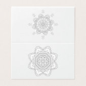 美しい曼荼羅デシングフラワーデザインインディアン効果 名刺 (外部フラット)