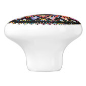 美しい曼荼羅、さまざまな色 セラミックノブ (側面)