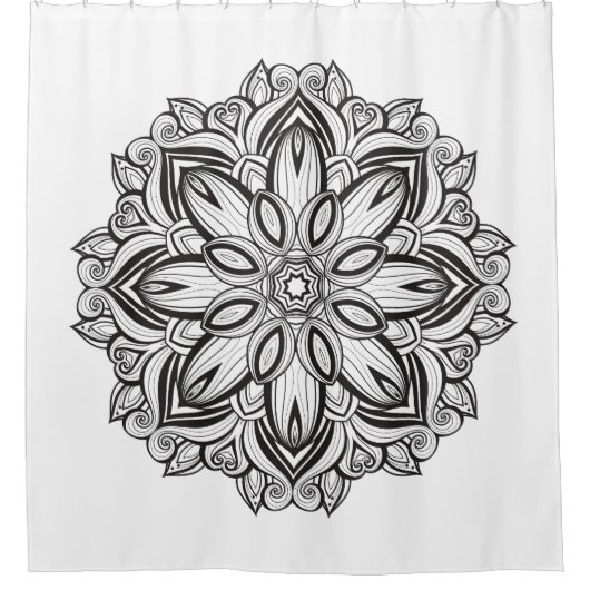 美しい曼荼羅 シャワーカーテン (正面)