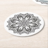 美しい曼荼羅 ラウンドペーパーコースター (アングル)