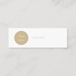 美しい最小主義の円の小型名刺 スキニー名刺