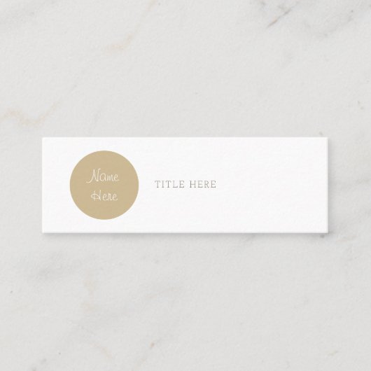 美しい最小主義の円の小型名刺 スキニー名刺 (正面)