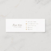 美しい最小主義の円の小型名刺 スキニー名刺 (裏面)