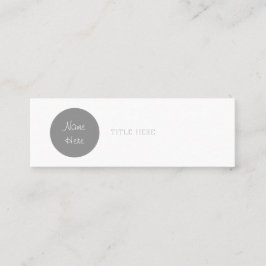 美しい最小主義の円の小型名刺 スキニー名刺