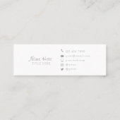 美しい最小主義の円の小型名刺 スキニー名刺 (裏面)