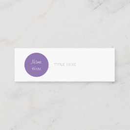 美しい最小主義の円の小型名刺 スキニー名刺