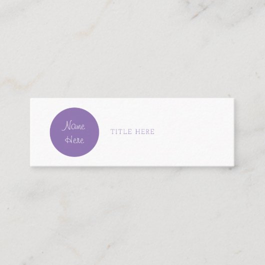 美しい最小主義の円の小型名刺 スキニー名刺 (正面)