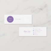 美しい最小主義の円の小型名刺 スキニー名刺 (正面/裏面)