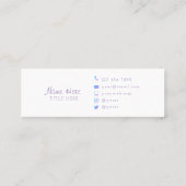 美しい最小主義の円の小型名刺 スキニー名刺 (裏面)