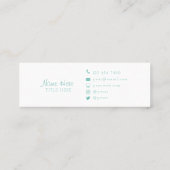 美しい最小主義の円の小型名刺 スキニー名刺 (裏面)