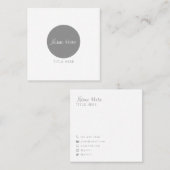 美しい最小主義の円の正方形の名刺 スクエア名刺 (正面/裏面)