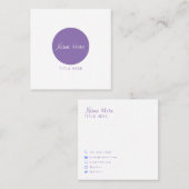 美しい最小主義の円の正方形の名刺 スクエア名刺 (正面/裏面)